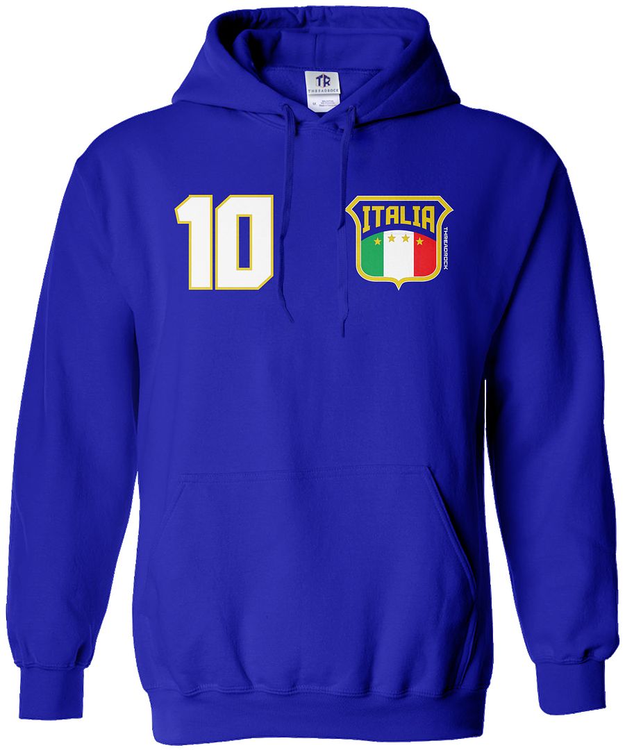 Threadrock Men S Team Italia Soccer Hoodie Sweatshirt Italy Italian Flag Ebay